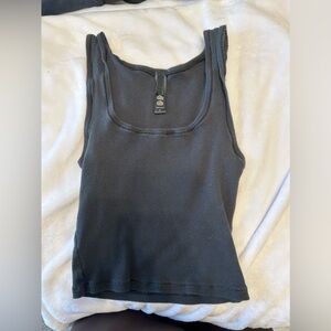 SKIMS cotton rib tank in color “soot” size small